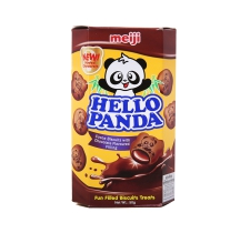 Bánh gấu Meiji Hello Panda Double Chocolate hộp 50g