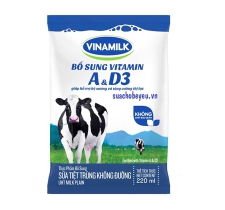 Sữa dinh dưỡng không đường Vinamilk 220ml