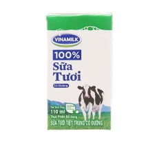 Sữa tươi tiệt trùng Có đường Vinamilk 100% 110ml
