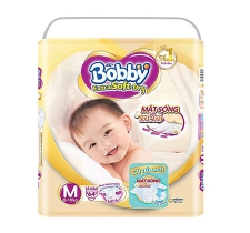 Tã dán Bobby Extra Soft Dry M 64 miếng