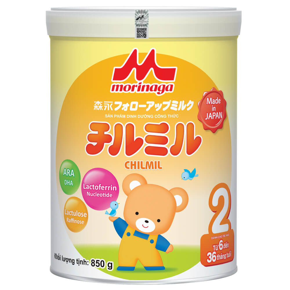 Sữa Morinaga Chimil số 2 850g (6 - 36 tháng)