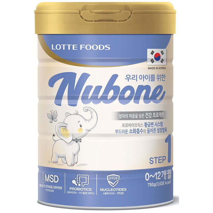 Sữa bột cao cấp Nubone step 1 750g (0-12 tháng)