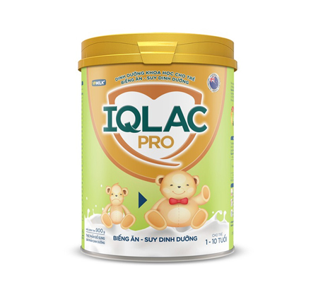 Sữa bột IQlac Pro Biếng Ăn Suy Dinh Dưỡng Premium 900g (1-10 tuổi)