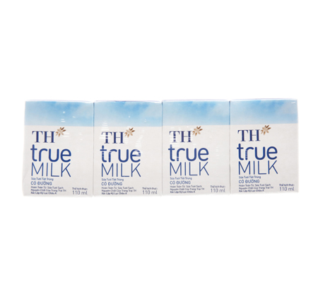 Sữa tươi tiệt trùng có đường TH True Milk hộp 110ml