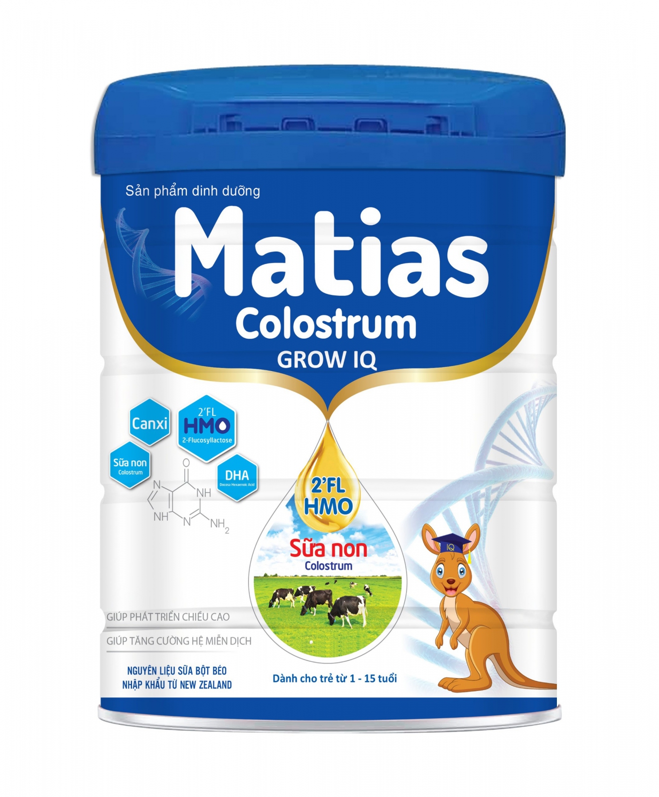 Sữa bột Matias Colostrum GROW IQ 900g